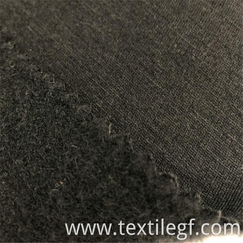 Hot sale TC French Black KnittingTerry Brushed Fabric (2)